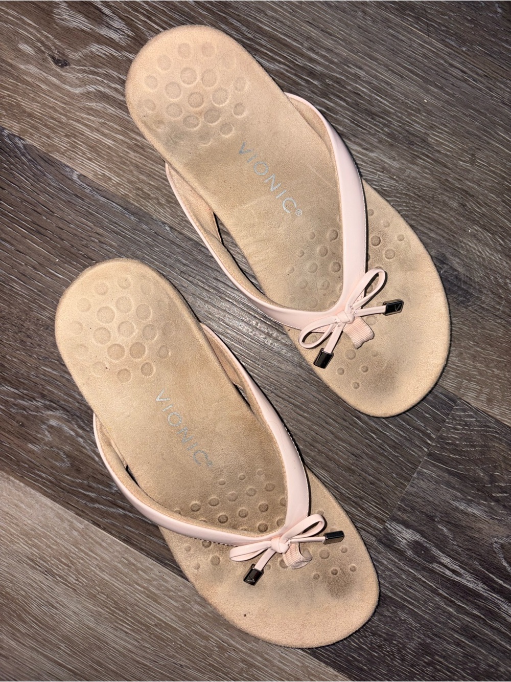 Vionic Slip On Thong Flip Flop Sandals in Blush Pink Size US 8.5
